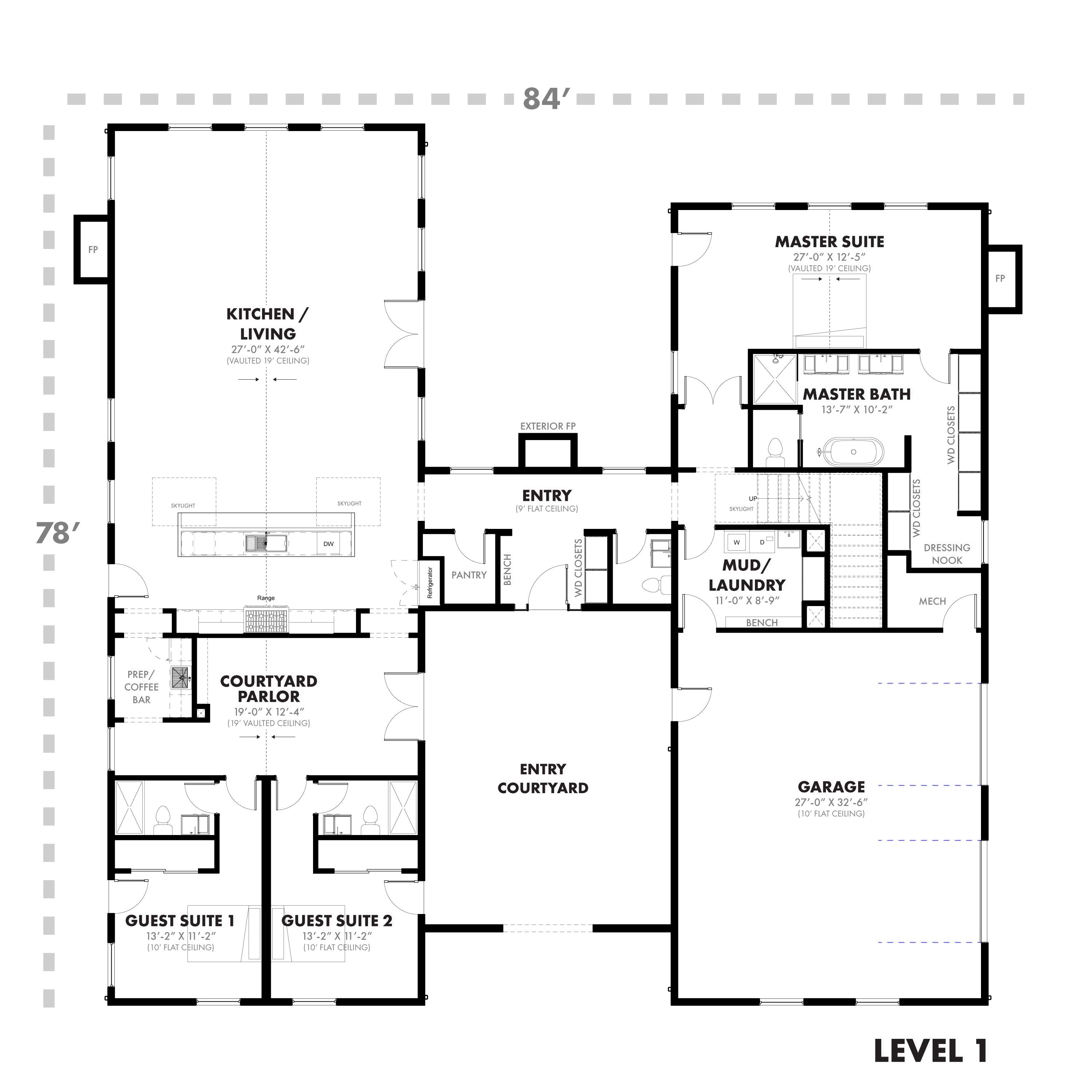 Modern Farm & Country II + Loft House Plan
