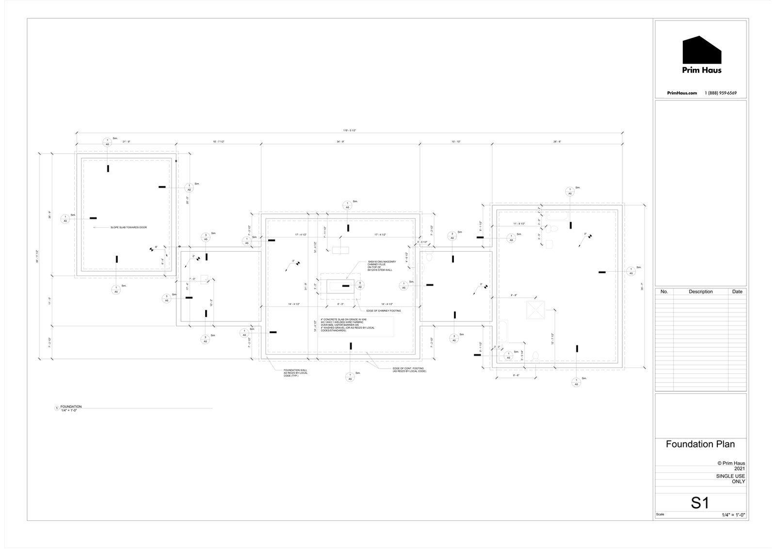 prim haus sample foundation plan