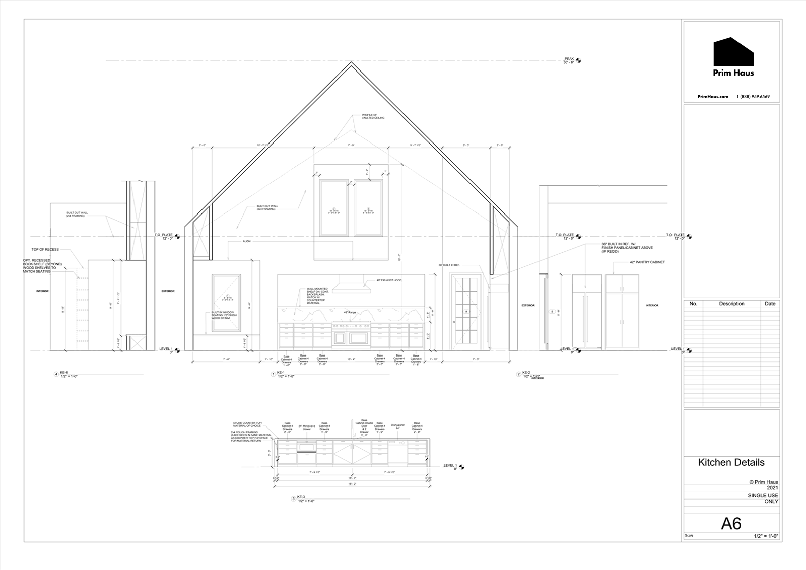 prim haus sample interior elevation