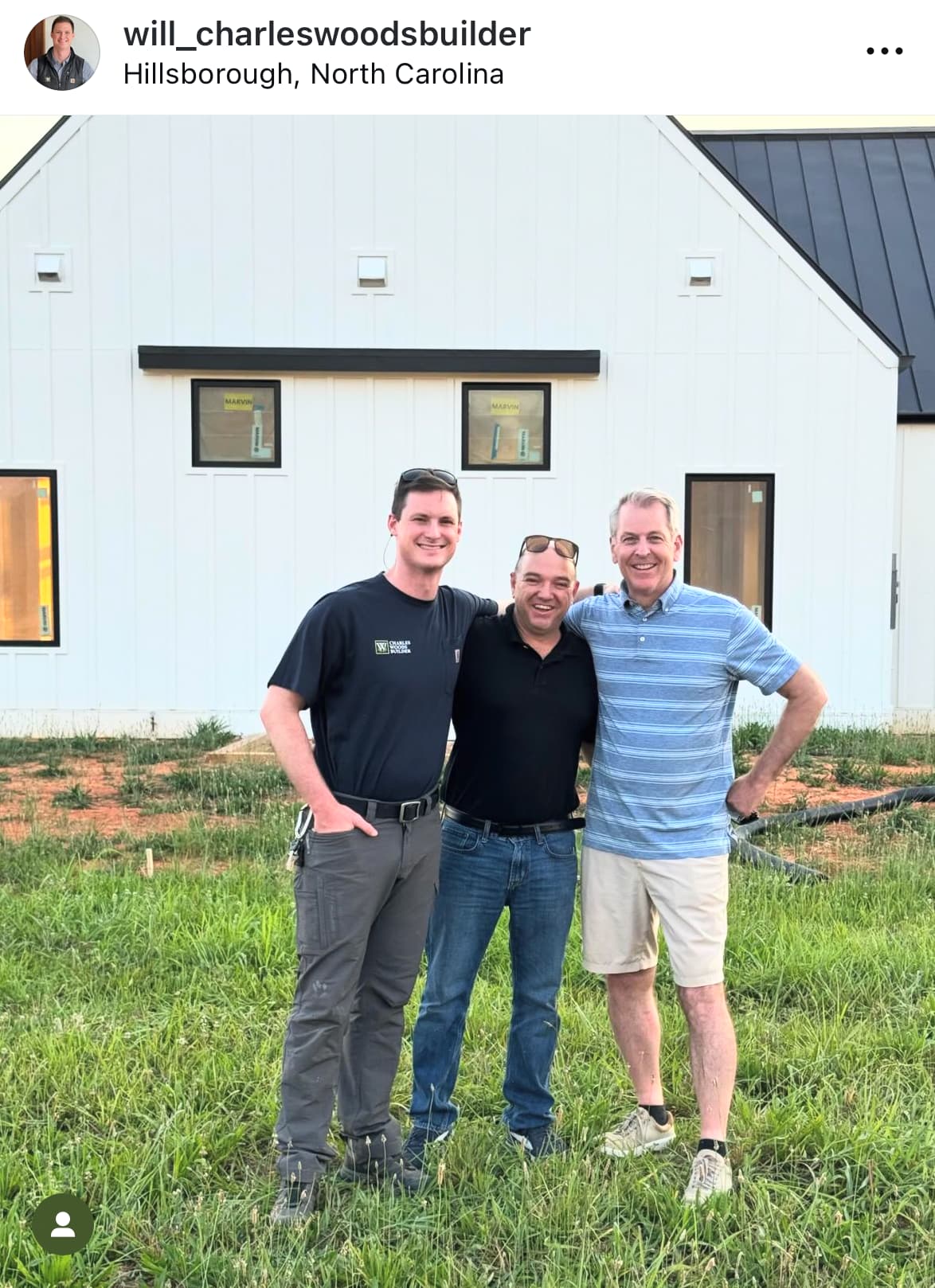 Happy Prim Haus client building a contemporary farmhouse home design.
